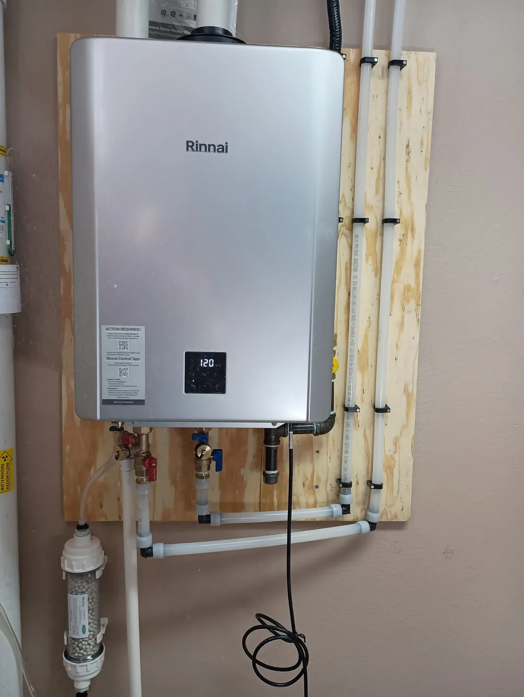 Rinnai tankless water heater installation