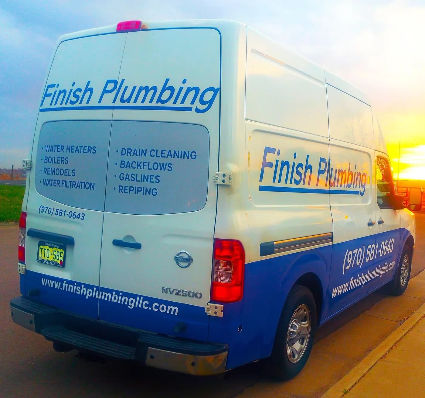 Finish Plumbing service van